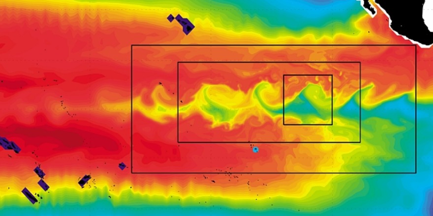 Simulation numérique d'ondes d'instabilités tropicales dans un océan