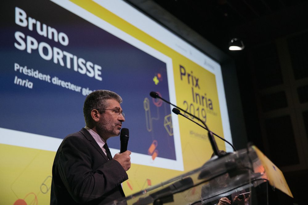 Bruno Sportisse, PDG d'Inria, introduit la cérémonie des prix