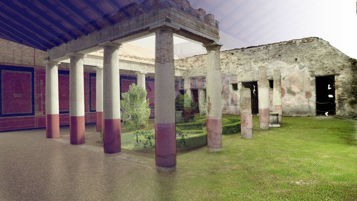 Proposition de restitution de la villa de Diomède à Pompéi