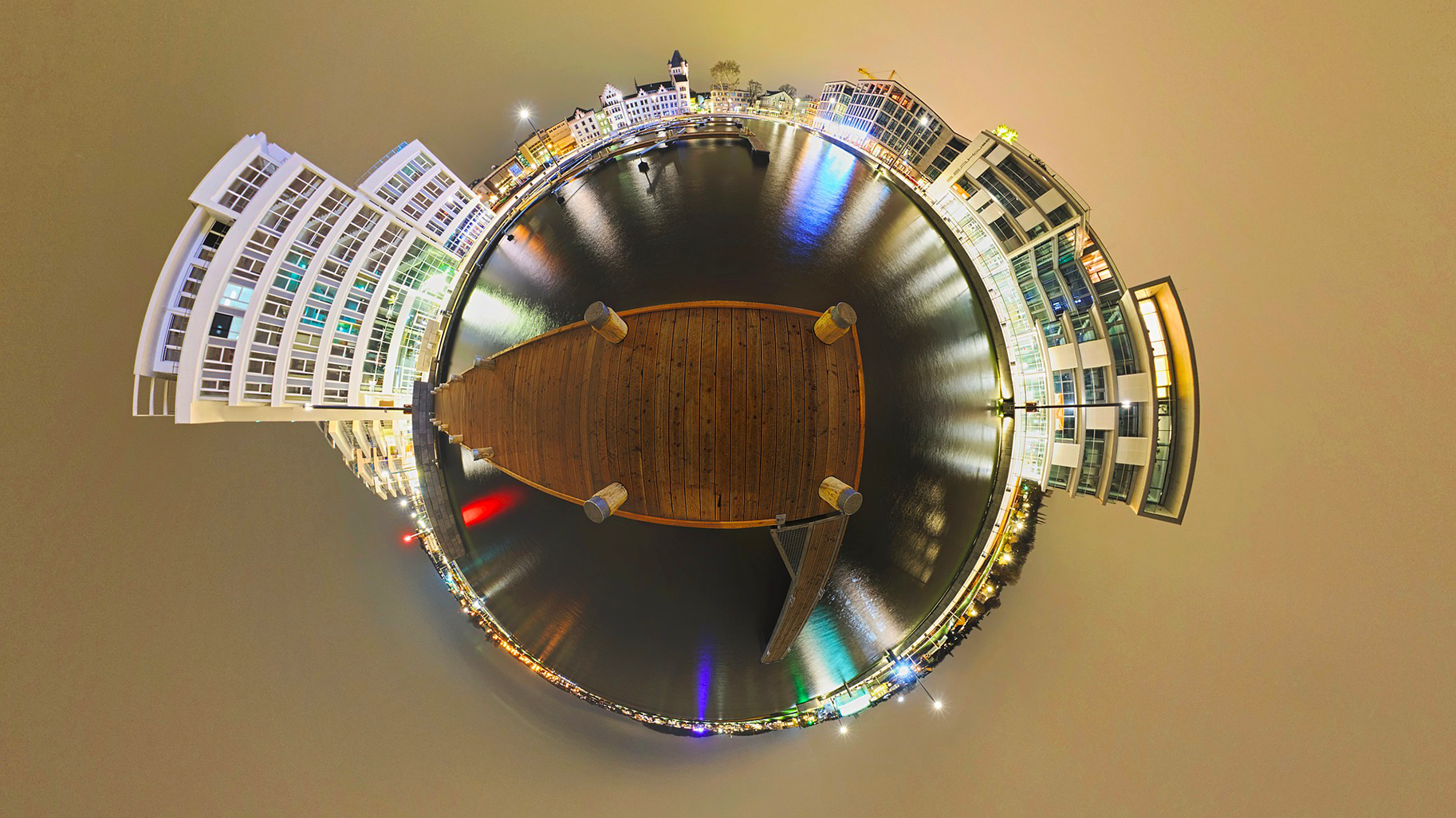représentation d'une ville en photo 360°