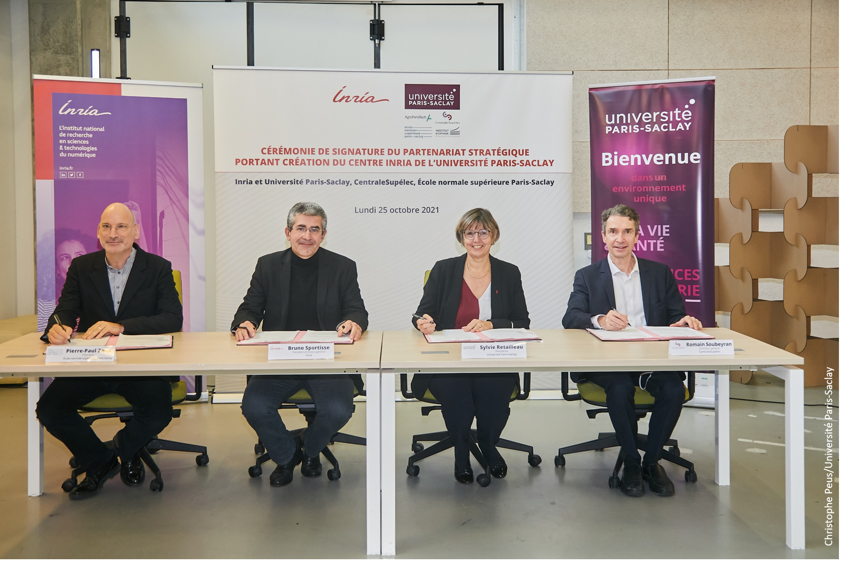 Signature accord cadre de partenariat stratégique Inria - Université Paris-Saclay