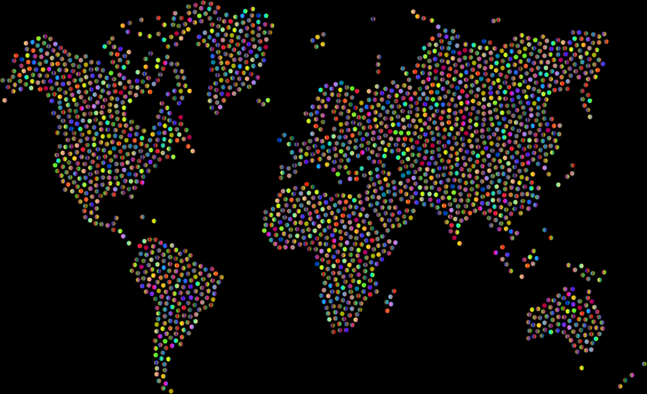 Représentation de la carte du monde 