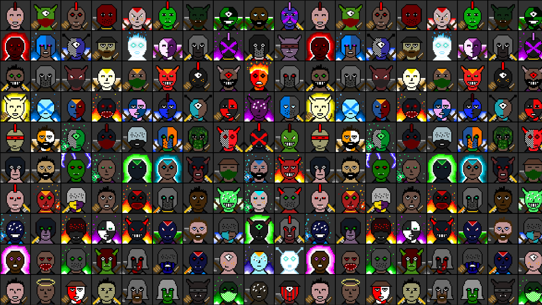 Personnages qui représentent des avatars d'utilisateurs de Myrmidons