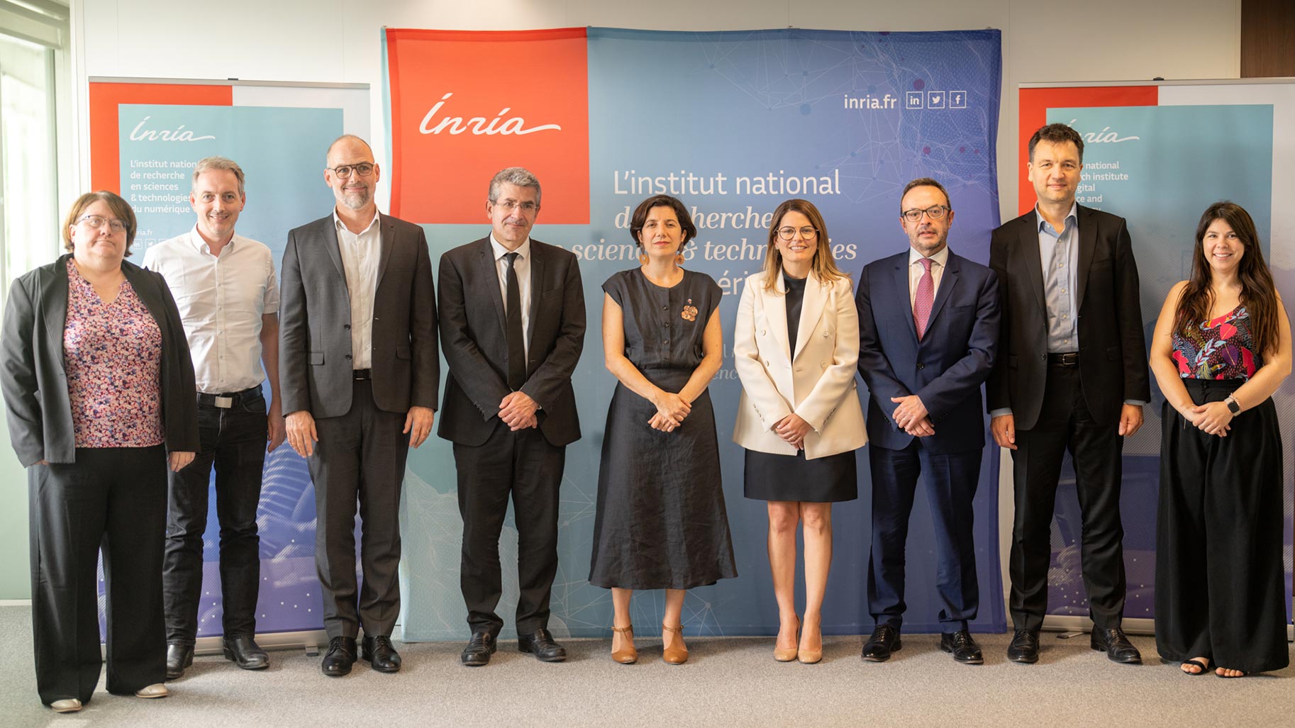 Visite officielle en France du Président du Chili, Gabriel Boric, de la ministre, Aisén Etcheverry et direction Inria