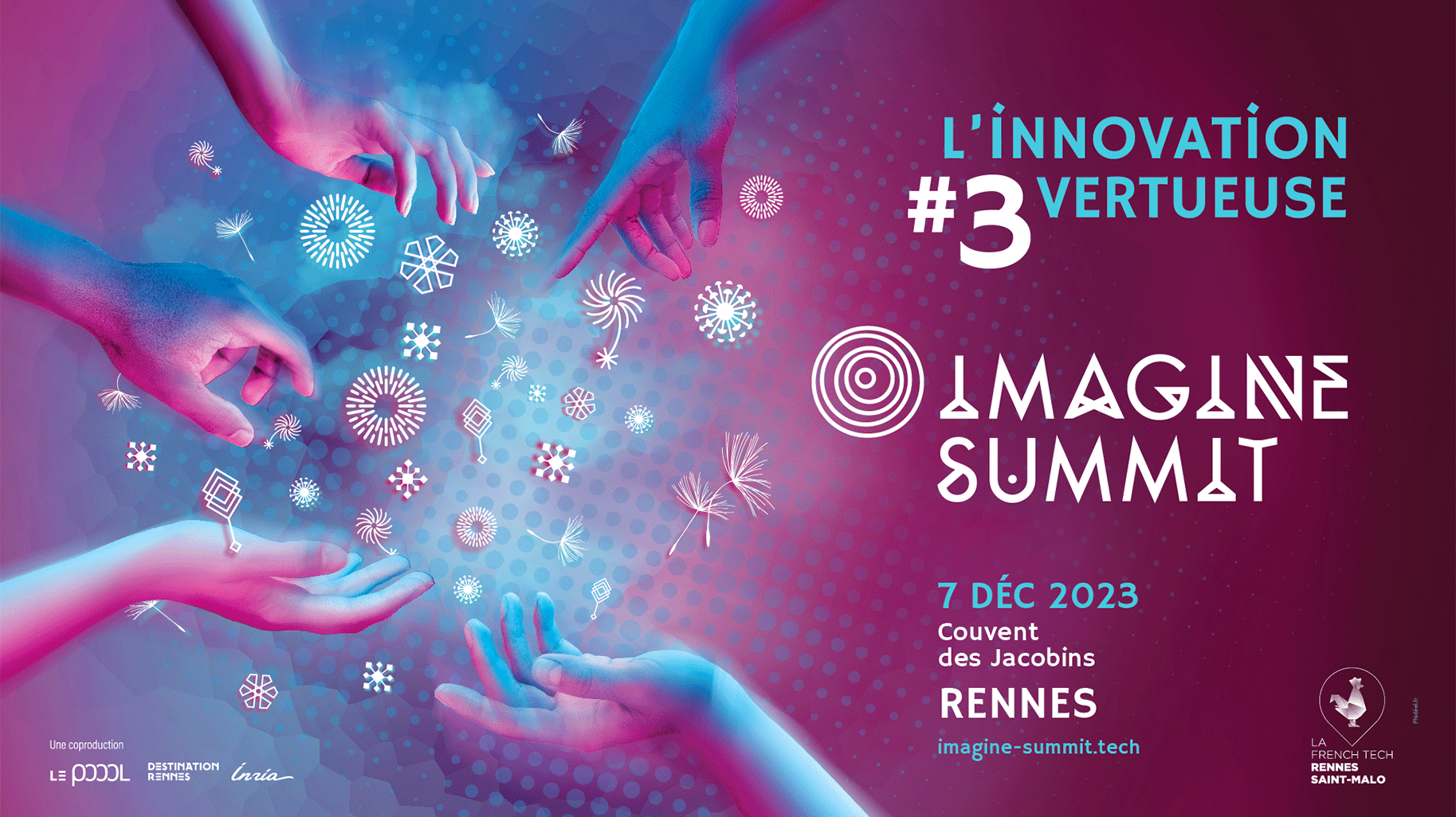 Visuel de l'évènement Imagine Summit à Rennes - 2023 - innovation vertueuse