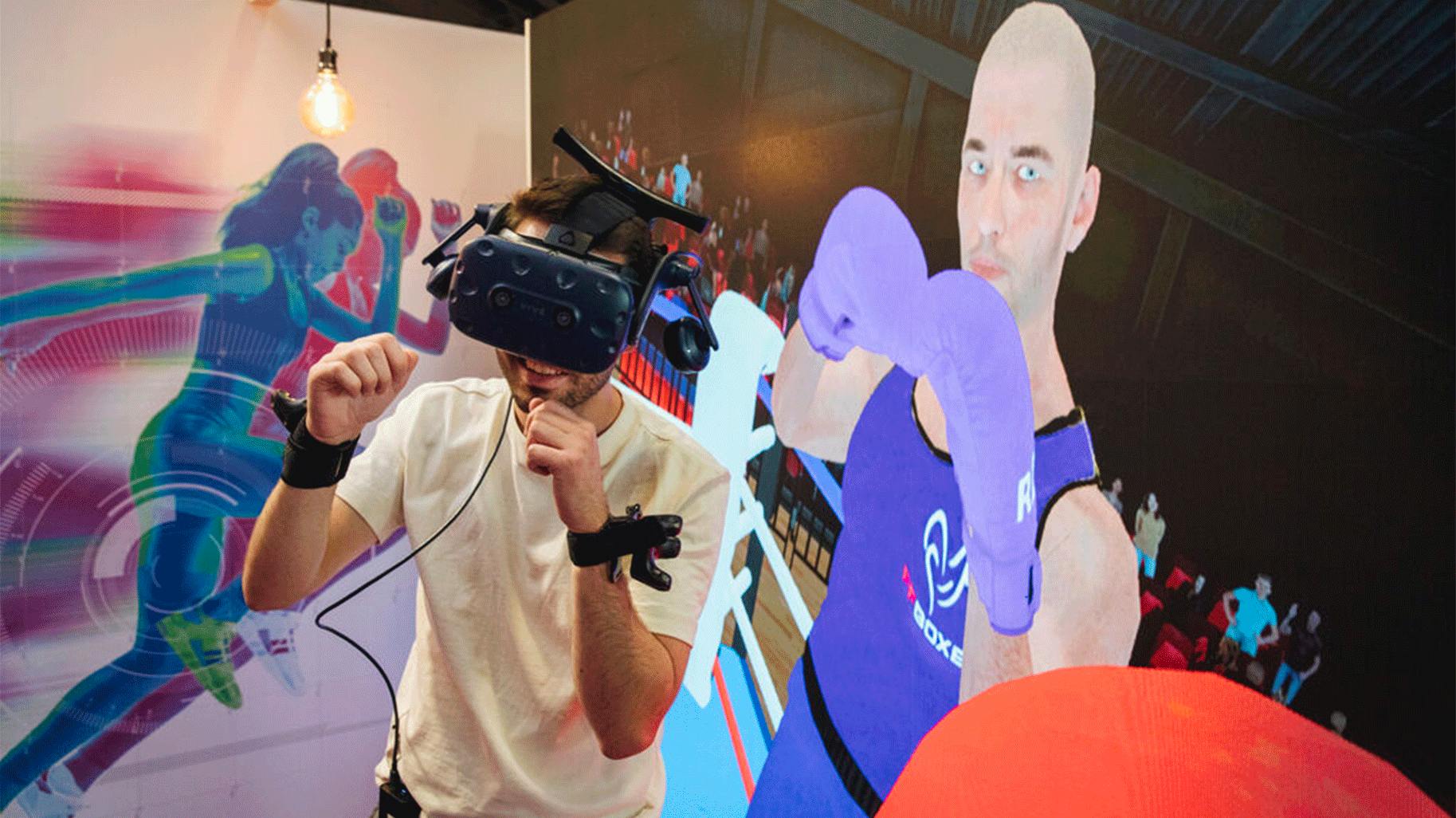 Démonstration du projet d'entrainement de boxe en réalité virtuelle - MIMETIC - VIsuel Sport Unlimitech Rennes mars 2024