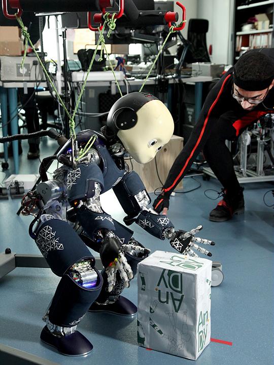 iCub, robot humanoïde utilisé dans le cadre du projet AnDy. 