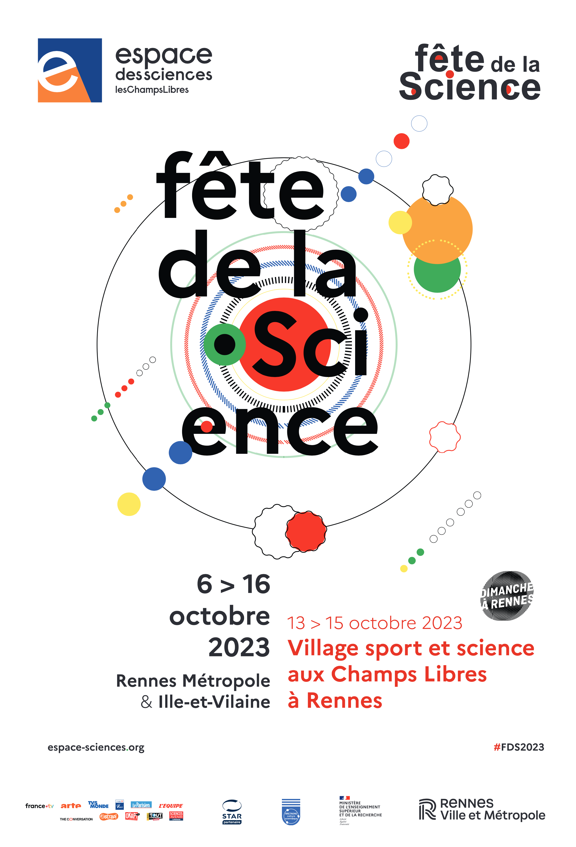 Affiche fête de la science rennes 2023